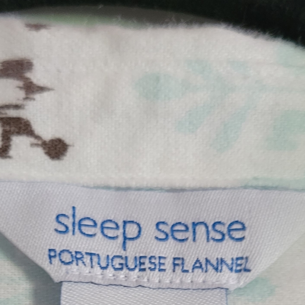 NEW Sleep Sense Snowflake Portuguese Flannel Button-Down Night Shirt, Large - Picture 6 of 10
